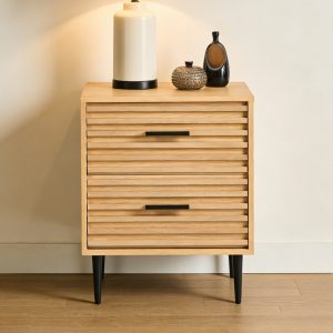 4036-1 Two Drawer Beside Table #4036 Wood Nightstand