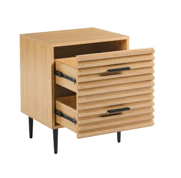 4036-4 Two Drawer Beside Table #4036 Wood Nightstand