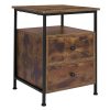 4038-3 Industrial Wood Metal Beside Table / Nightstand #4038