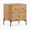 4039-3 Wood Beside Table /Nightstand #4039 With Metal Legs