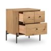 4039-4 Wood Beside Table /Nightstand #4039 With Metal Legs