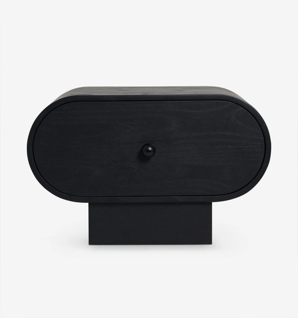 4040 (2) Black Nightstand / Beside Table #4040