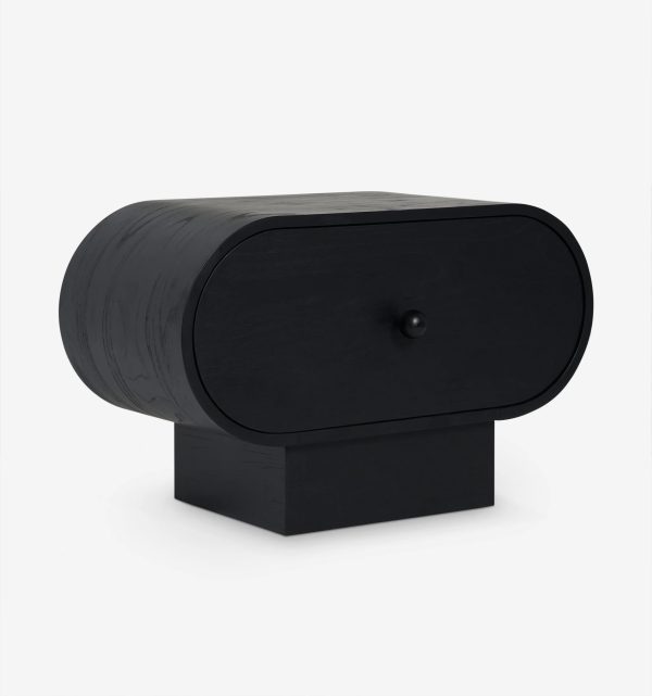4040 (3) Black Nightstand / Beside Table #4040
