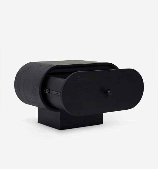 4040 (4) Black Nightstand / Beside Table #4040