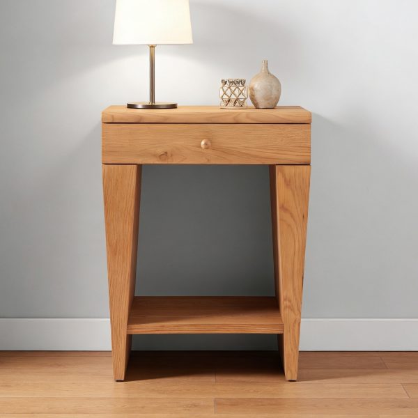 4041-1 Wood Beside Table / Nightstand #4041 Natural Color