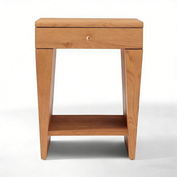 4041-2 Wood Beside Table / Nightstand #4041 Natural Color