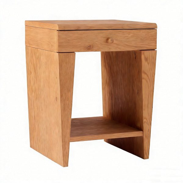 4041-3 Wood Beside Table / Nightstand #4041 Natural Color