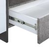 TV Stand #0136 Concrete & White