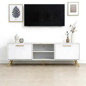 2 Door TV Cabinet #0124 White