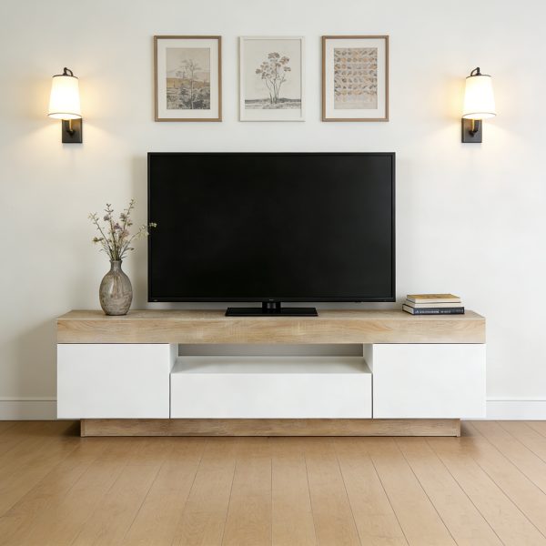 Wood Tv Stand #0131 White