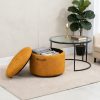 Yellow (1) Coffee Table Set #3739 With a Seat