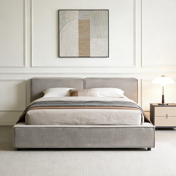 Chenille Bed Frame #397 Grey