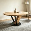 01 Small Size Wood Top Dining Table #573-1 Extendable