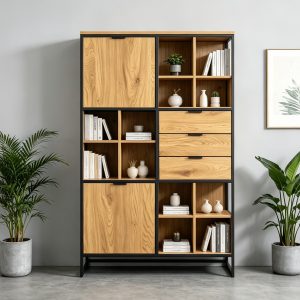Office Bookcase Storage #0264 Wood Metal