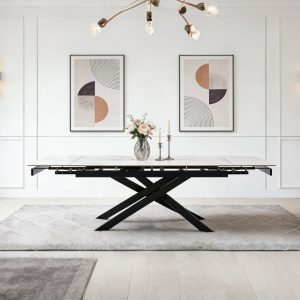 01 Sintered Stone Expandable Table #1027 White