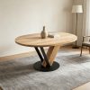 02 Small Size Wood Top Dining Table #573-1 Extendable