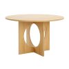 02 Round Wooden Dining Table #504 Natural
