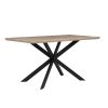 Black Metal Legs Dining Table #309 Wood Top