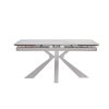 03 Sintered Stone Extendable Dining Table #564 With White Metal Legs