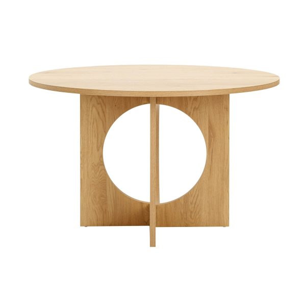 03 Round Wooden Dining Table #504 Natural