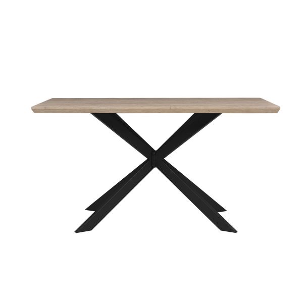 Black Metal Legs Dining Table #309 Wood Top
