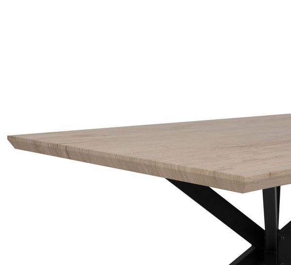 Black Metal Legs Dining Table #309 Wood Top