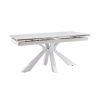 05 Sintered Stone Extendable Dining Table #564 With White Metal Legs
