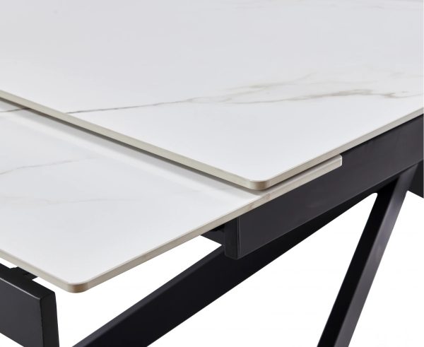 Sintered Stone Expandable Table #1027 White