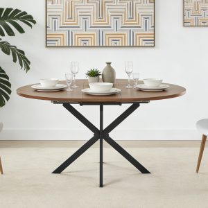 1 Black Metal Dining Table #753 With Wood Top