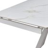 10 Sintered Stone Extendable Dining Table #564 With White Metal Legs