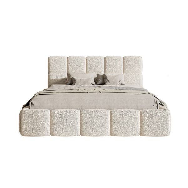 Off-White Boucle Bed Frame #1020