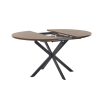 3 Black Metal Dining Table #753 With Wood Top