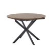 4 Black Metal Dining Table #753 With Wood Top
