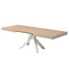 555 Sonoma (3) White Metal Legs Dining Table #535 With Wood Top
