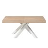 555 Sonoma (5) White Metal Legs Dining Table #535 With Wood Top