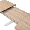 555 Sonoma (6) White Metal Legs Dining Table #535 With Wood Top