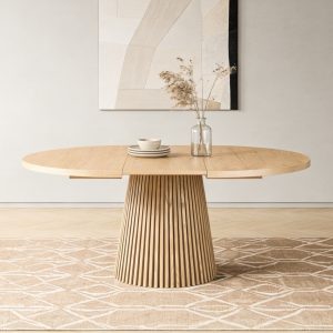 563-1 New Design Extendable Dining Table #563 Light Wood