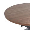 6 Black Metal Dining Table #753 With Wood Top