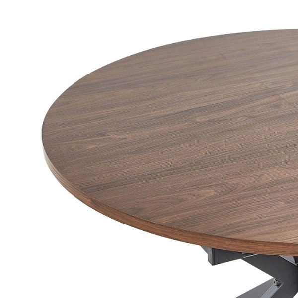 6 Black Metal Dining Table #753 With Wood Top