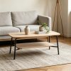 01 2 Tie Wooden Coffee Table #3780 With Metal Legs