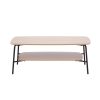 02 2 Tie Wooden Coffee Table #3780 With Metal Legs