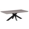 03 Wooden Top Metal Legs Coffee Table #3756