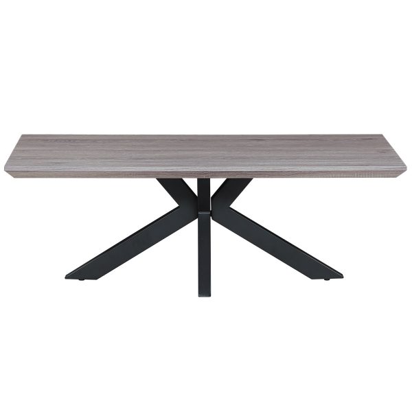 04 Wooden Top Metal Legs Coffee Table #3756