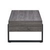 Black Metal Legs Coffee Table #3766