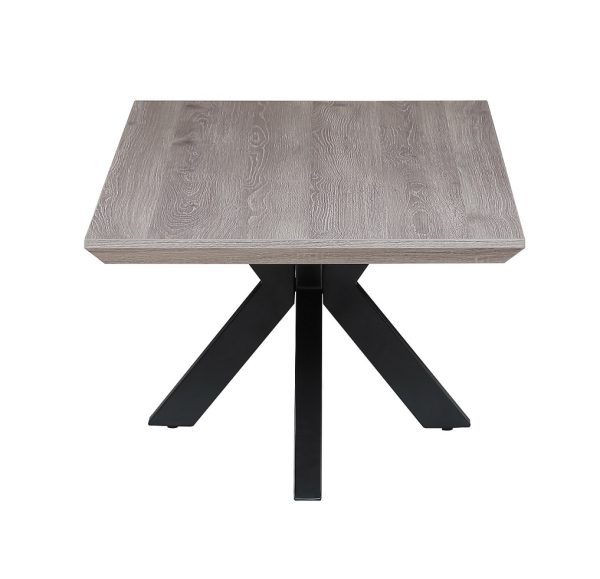 05 Wooden Top Metal Legs Coffee Table #3756